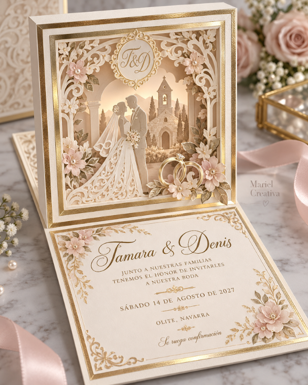 Invitación personalizada de boda