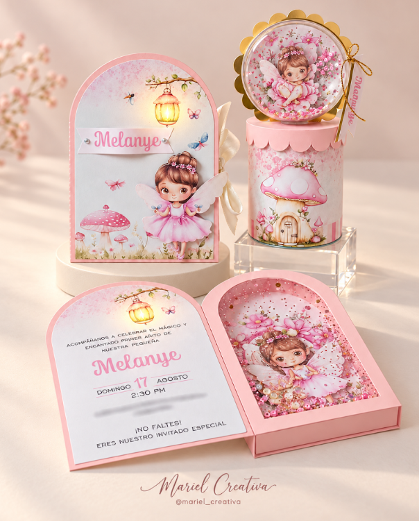 Invitación con estuche temático