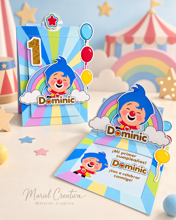 Invitación desplegable infantil
