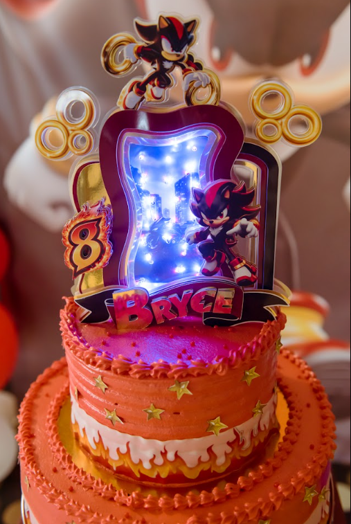 Cake topper personalizado con luces